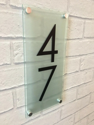 Vertical modern house sign - modern,