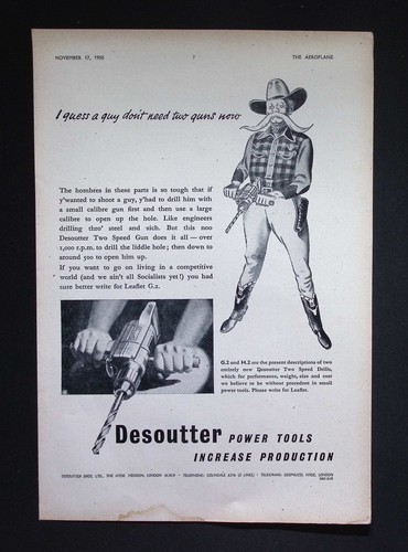 Original 1950 advert desoutter - 1950,
