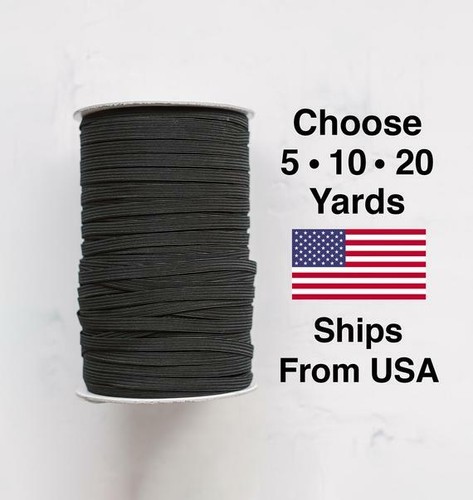 Inch black elastic band - 1/4,