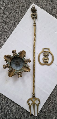 Three vintage brass lincoln - vintage,