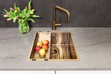 Reginox Miami 1 Bowl Stainless Steel Copper Coloured Kitchen Sink with Waste Inc