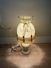 Vintage Cream Fabric Fringed