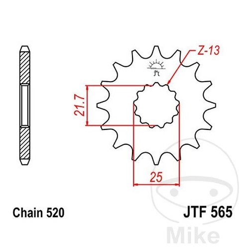 Sprocket for yamaha tdr 250 - tdr, 12