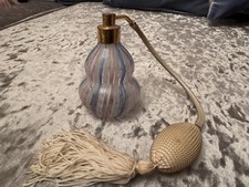 Vintage Murano Zanfirico Perfume Atomizer Bottle Blue Multi 1970s
