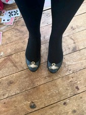 Vivienne Westwood Melissa girls ballet school shoes black size 7 very comfy 