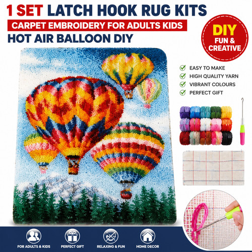 Set latch hook rug kits - set,