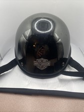 Harley Davidson Black DOT Half Helmet Small A5047 Shell A1 Used Wear Safe