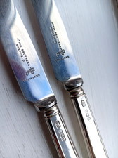 2 solid silver handled Atkin