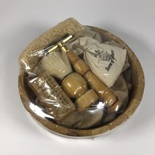 Shaving Kit Wooden Gift Set With Razor, Brushes, Bowl 6 Pieces Grooming Set