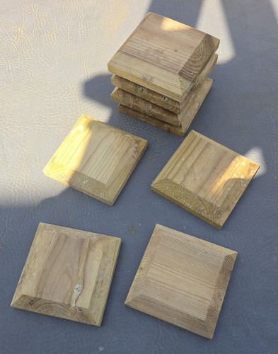 Wooden fence post caps - wooden, 3"