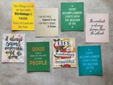 Craft Clearout Clearance : 8 Inspirational Motivation Quote Card Making Toppers