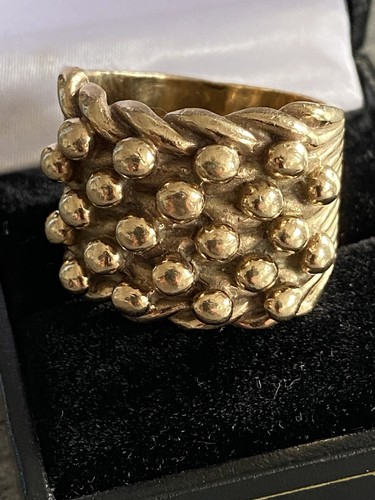 9ct solid gold gents keeper - 9ct,