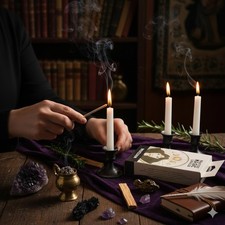 White spell candles - spell,