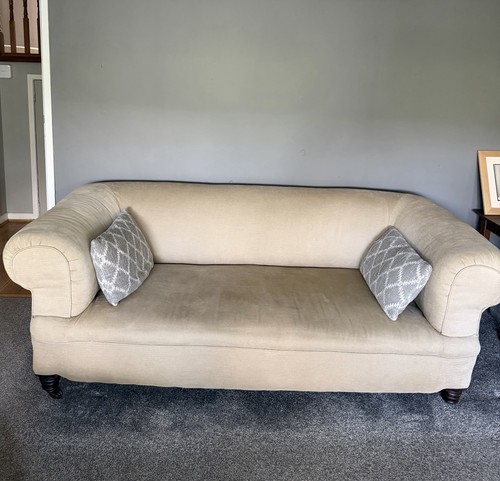 Beige fabric seater sofa - fabric, 3-seater