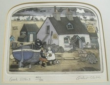 Framed Ltd Ed Graham Clarke Etching "Good Intent"(492/500) - 13 1/2" x 12 7/8"