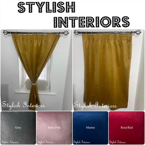 Soft plush velvet curtain pair - velvet,