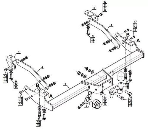 Flange neck tow - flange,
