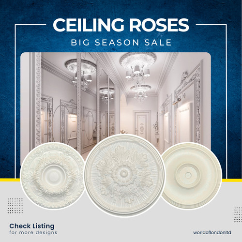 Ceiling rose polystyrene - rose,