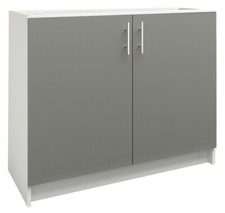 JD Greta Kitchen Base Unit Fixed Height 1000mm Storage Cabinet – Grey Matt