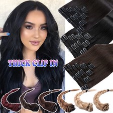 THICK Clip In Human Hair