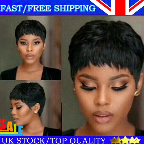 Women natural black short hair - natural,