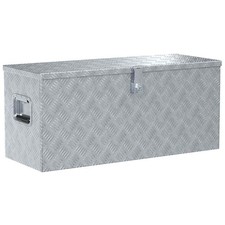 ALUMINIUM CHEQUER PLATE TOOL BOX SUITABLE FOR IFOR WILLIAMS TRAILERS & MORE