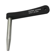 Lightweight alloy spoke holder with blades, wheel building, portable