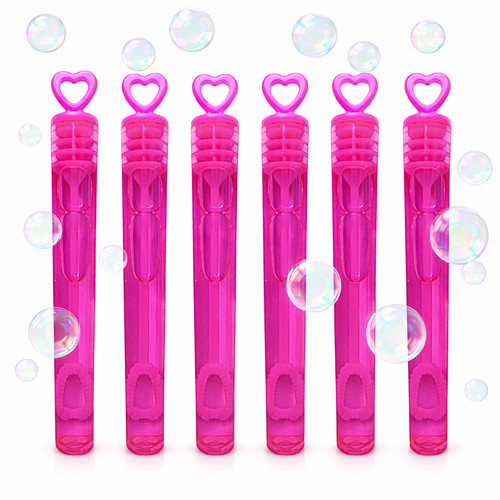 Pink heart bubble tubes 144 - heart, 1-144