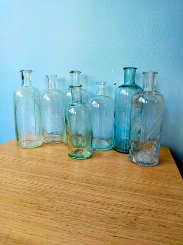 Large set antique chemist - of,