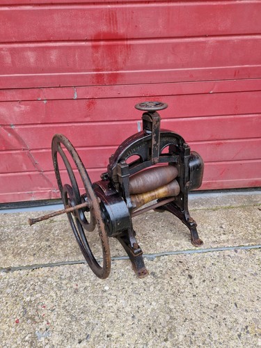 Vintage leather mangle - leather,