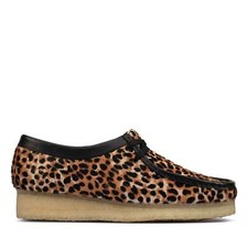 [26160033] WOMENS CLARKS WALLABEE LEOPARD PRINT