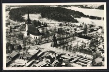 Postcard Mora, Flygfoto Över