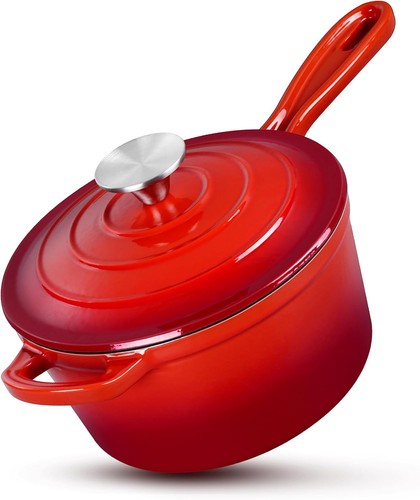 Cast iron saucepan - cast,