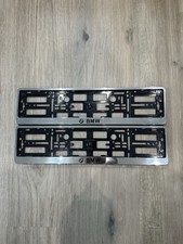 X2 BMW silver Number Plates Holders Surrounds Frames Authentic