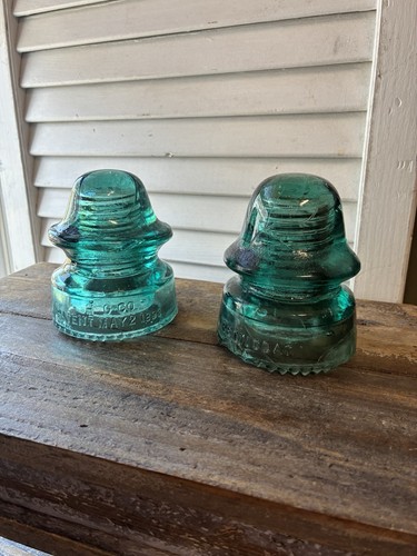 Set vintage aqua glass - set, of