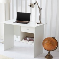 Home Office Desk Computer Table Workstation with 1 Drawer / Storage White RayGar