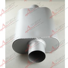 3" Inch 76mm Center / Center Exhaust Oval Muffler Silencer 