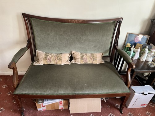 Antique edwardian sofa and - edwardian,