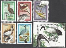 SAHARA REP  # SAH043 CPL MNH SET of 5 DIFF + S/S - VARIOUS STORKS, BIRDS