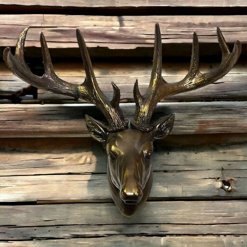 Elegant resin stag head wall - head,