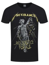 Metallica T Shirt And Justice For all Tracks Official Black Mens Tee Metal Merch