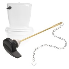 Toilet Handle Lever with  Flapper Chains Front Mount, Matte Black