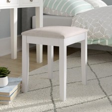 Wooden Dressing Table Stool with Cream Padded SEAT,  41x36x48cm-CH047W