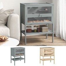 Wooden Hamster Cage w/ Shelf, Openable Top for Gerbils, 60 x 40 x 80cm