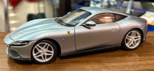 Lovely Burago Ferrari Roma Silver 1:24 Scale Diecast Model Car Unboxed SU689