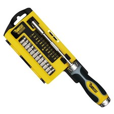 20pcs SabreCut Soft-Grip Ratchet Screwdriver Bit Set 1/4" Magnetic Bit Holder