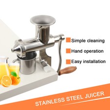 Manual Juicer Stainless Steel Hand Wheatgrass Squeezer Fruit Press Extractor