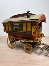 Romany Gypsy Caravan Hand-Crafted Wooden Model Folk Art