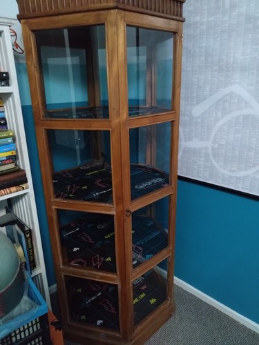 Solid wood glass display - wood,