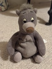 Disney Store Baloo (Jungle Book) Beanie Plush Soft Toy. Used.